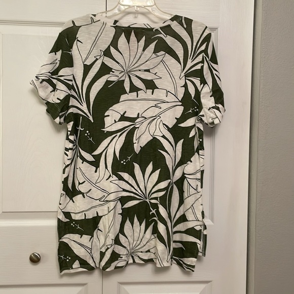 NWT PHILOSOPHY Republic Clothing Cotton Tropical Palm Print Popover Top Large - Picture 5 of 15